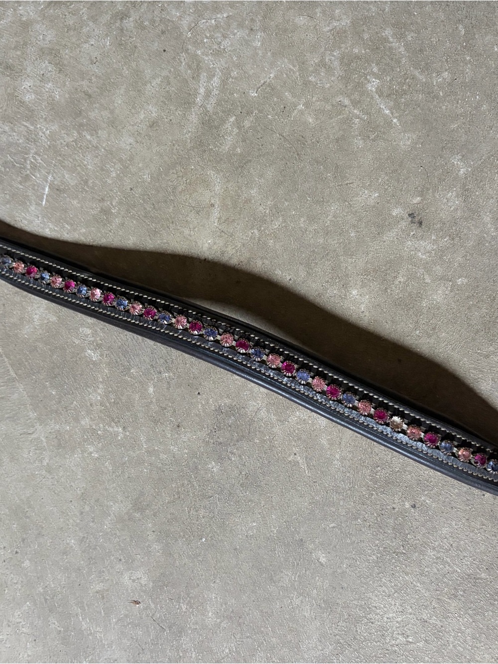 ExionPro Soft Padded Fuchsia, Light Rose, Tanzanite Crystal Browband - Havana